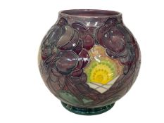 Large Moorcroft Pottery 'Winter Seasons' vase, c1995, 16cm.