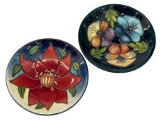 Two small Moorcroft pottery pin trays.