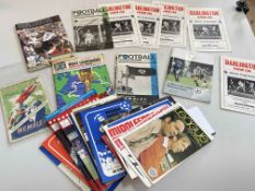 A collection of football programmes including signed World Championship England 1966 (international