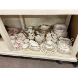 Collection of dinner and teaware including Royal Albert Memory Lane, Celebration and Lady Carlyle,