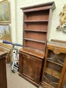 Victorian mahogany open topped cabinet bookcase, 203cm by 82cm by 40.5cm.