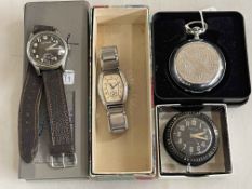 German Glysine watch, Bulova watch, pocket watch and other (4).