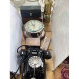 Compass adjuster, vintage Bakelite telephone, miners lamp, Smiths Empire ships clock, etc.