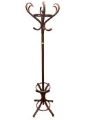 Bentwood hat stand, 194cm.