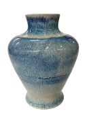 Cobridge stoneware vase, painted monogram SS, 25cm.