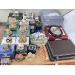 Collection of Lilliput Lane, cased cutlery, collectors plates, etc.