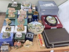 Collection of Lilliput Lane, cased cutlery, collectors plates, etc.