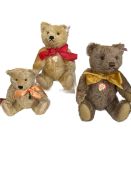 Three Steiff teddy bears including William and Catherine Royal Wedding,