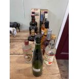 Collection of spirits including Cognac Camus, Chartreuse, Negrita Bardinet,