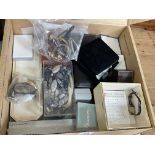Collection of costume jewellery, wristwatches including ladies 1960's Omega, boxed with papers.