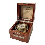 Hamilton Chronometer watch in original navigational binnacle case, dial marked Hamilton, Lancaster,