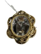 Victorian mourning brooch, 5.5cm by 4.5cm.