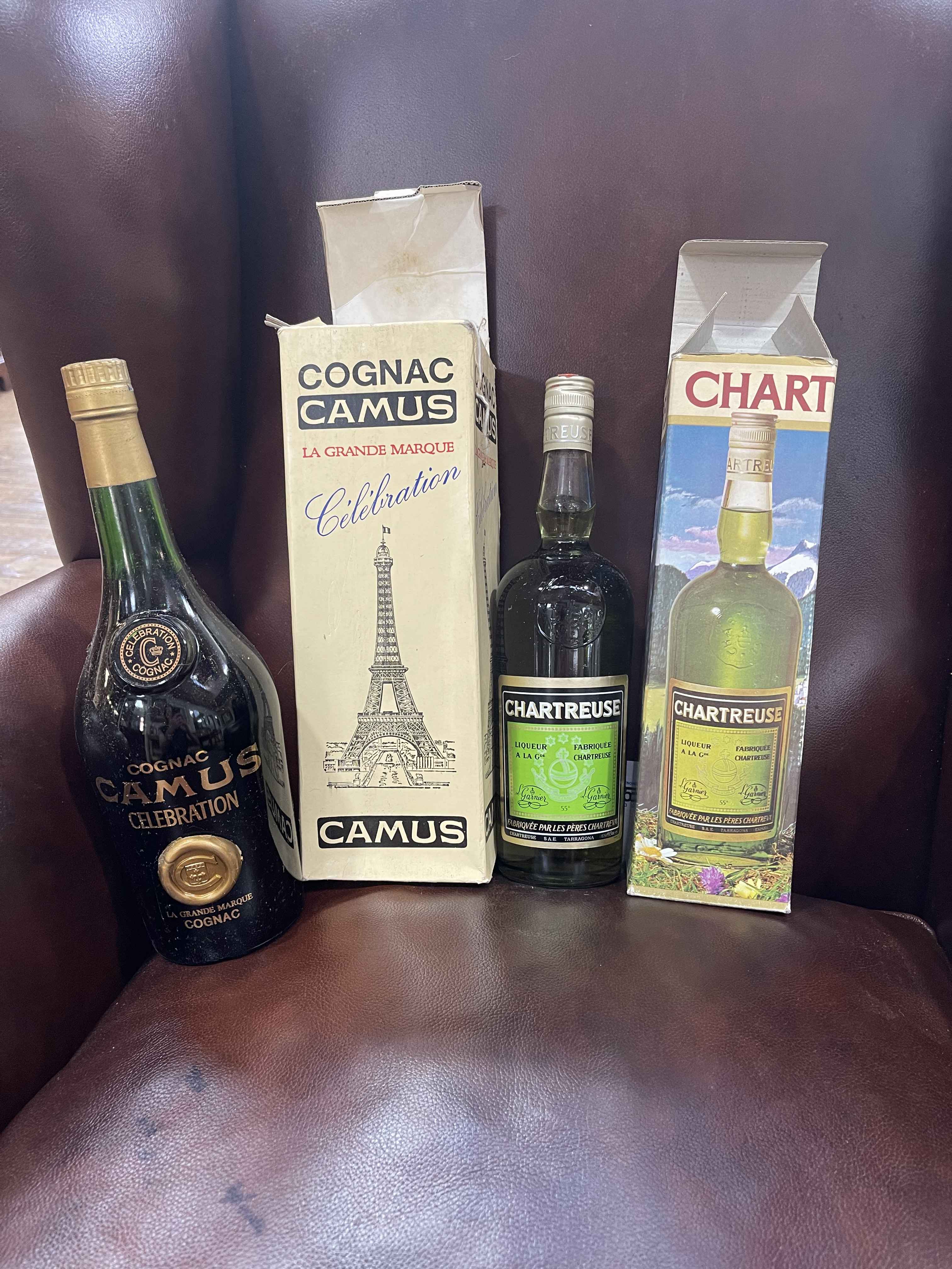 Collection of spirits including Cognac Camus, Chartreuse, Negrita Bardinet, - Image 2 of 3