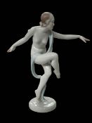 Herend dancing naked lady, 20.5cm.