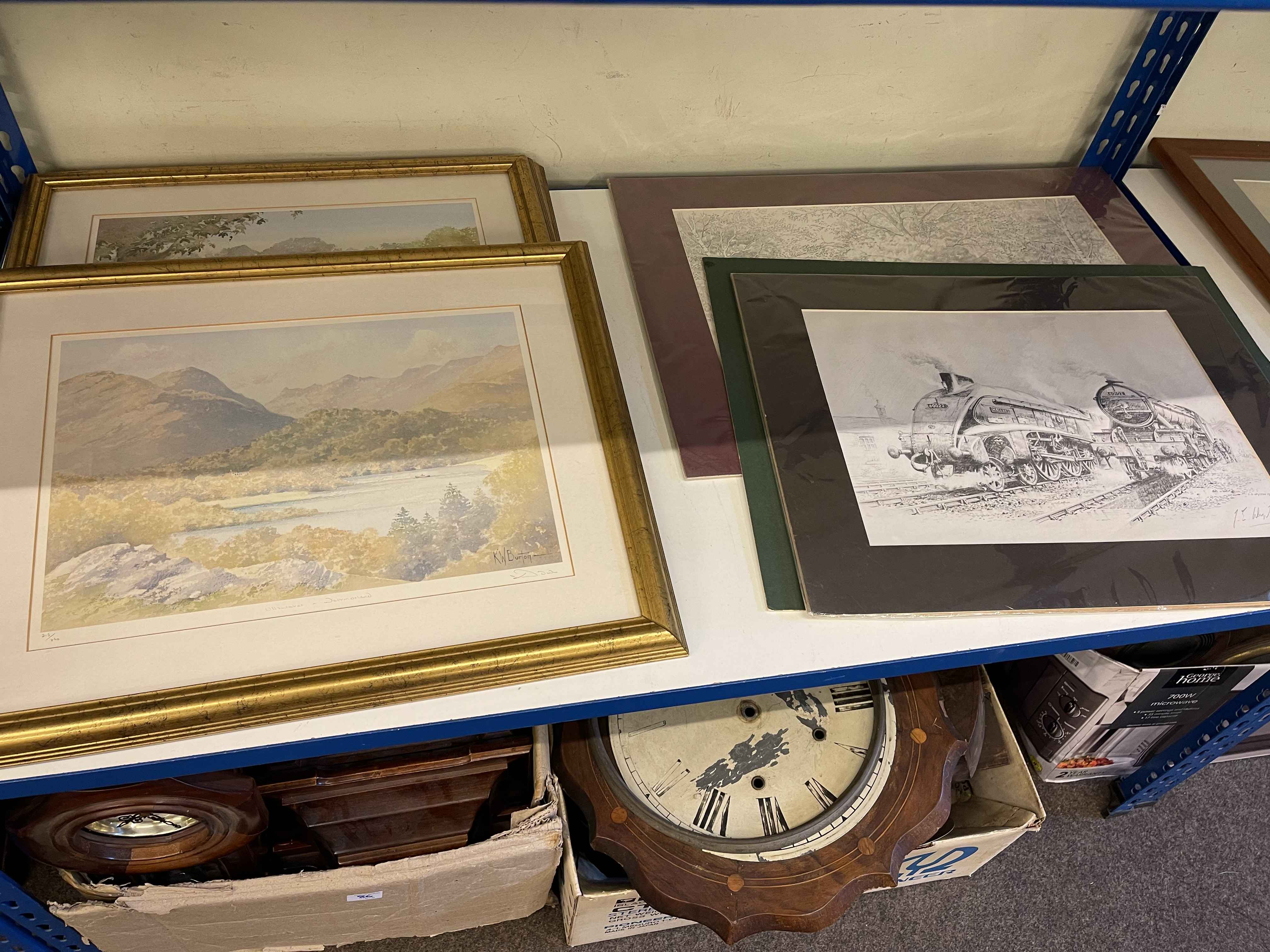 Collection of sixteen various prints including Wigston Locomotion prints, signed landscape prints, - Image 2 of 4