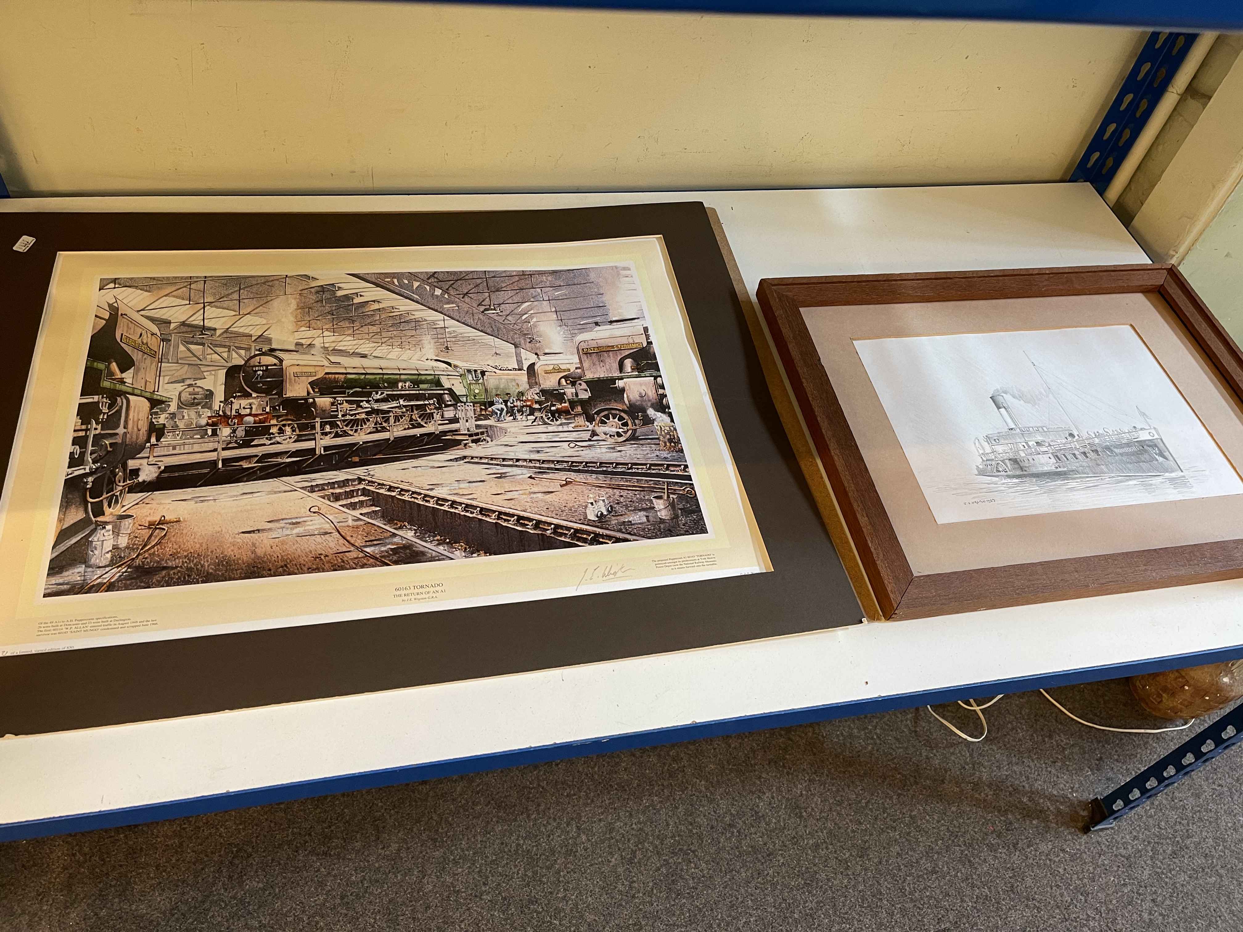 Collection of sixteen various prints including Wigston Locomotion prints, signed landscape prints, - Image 4 of 4