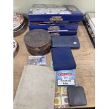 Collection of coins, banknotes, sport medals, tokens, military ephemera,