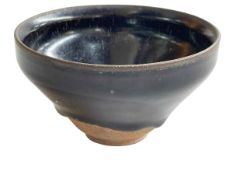 Small Chinese glazed tea bowl, 11.5cm diameter.