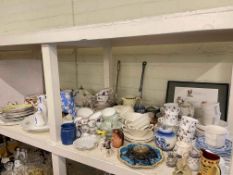 Collection of assorted china including pair Turn Vienna vases, Coalport and other teaware, plates,