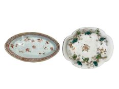 Two Chinese pottery pin dishes.