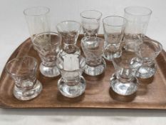 Collection of eleven Masonic interest glasses.