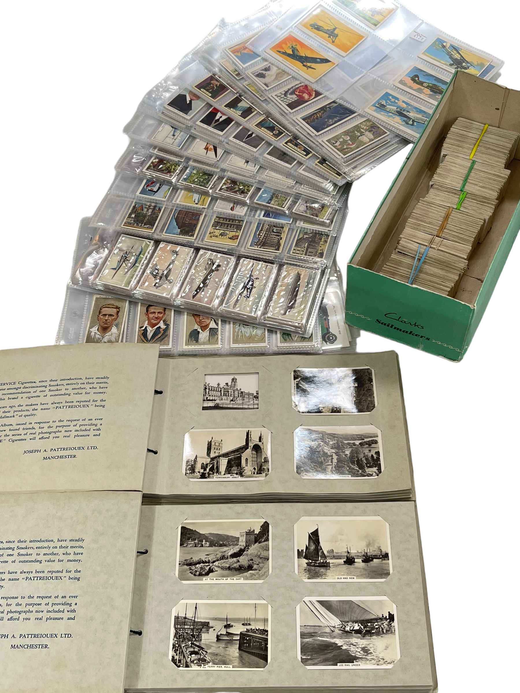 Collection of cigarette cards and two Senior Service albums.