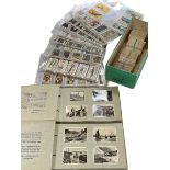 Collection of cigarette cards and two Senior Service albums.