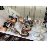 Collection of animal ornaments including Beswick and Border Fine Arts,