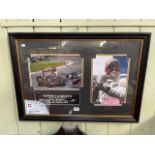 Signed Lewis Hamilton McLaren Mercedes montage with certificate.