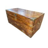 Brass bound camphorwood trunk, 41cm by 90cm by 45cm.