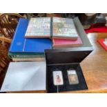 Penny Black 'N.G.' plate stamp, a collection of worldwide stamp albums and loose, etc.