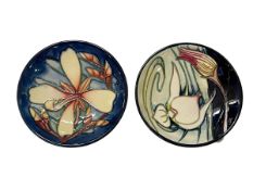 Two Moorcroft pin dishes.