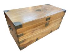 Brass bound camphorwood trunk, 46cm by 98cm by 47cm.