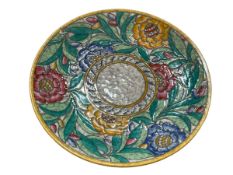 Crown Ducal Charlotte Rhead Byzantine plaque, 33cm diameter.