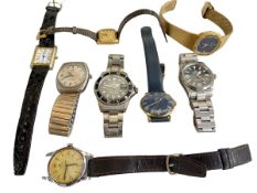 Collection of eight wristwatches.