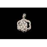 18 carat white gold and diamond cluster pendant, diamond weight approx 0.70 carats.