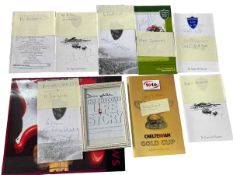 Collection of autographs including horse racing interest.