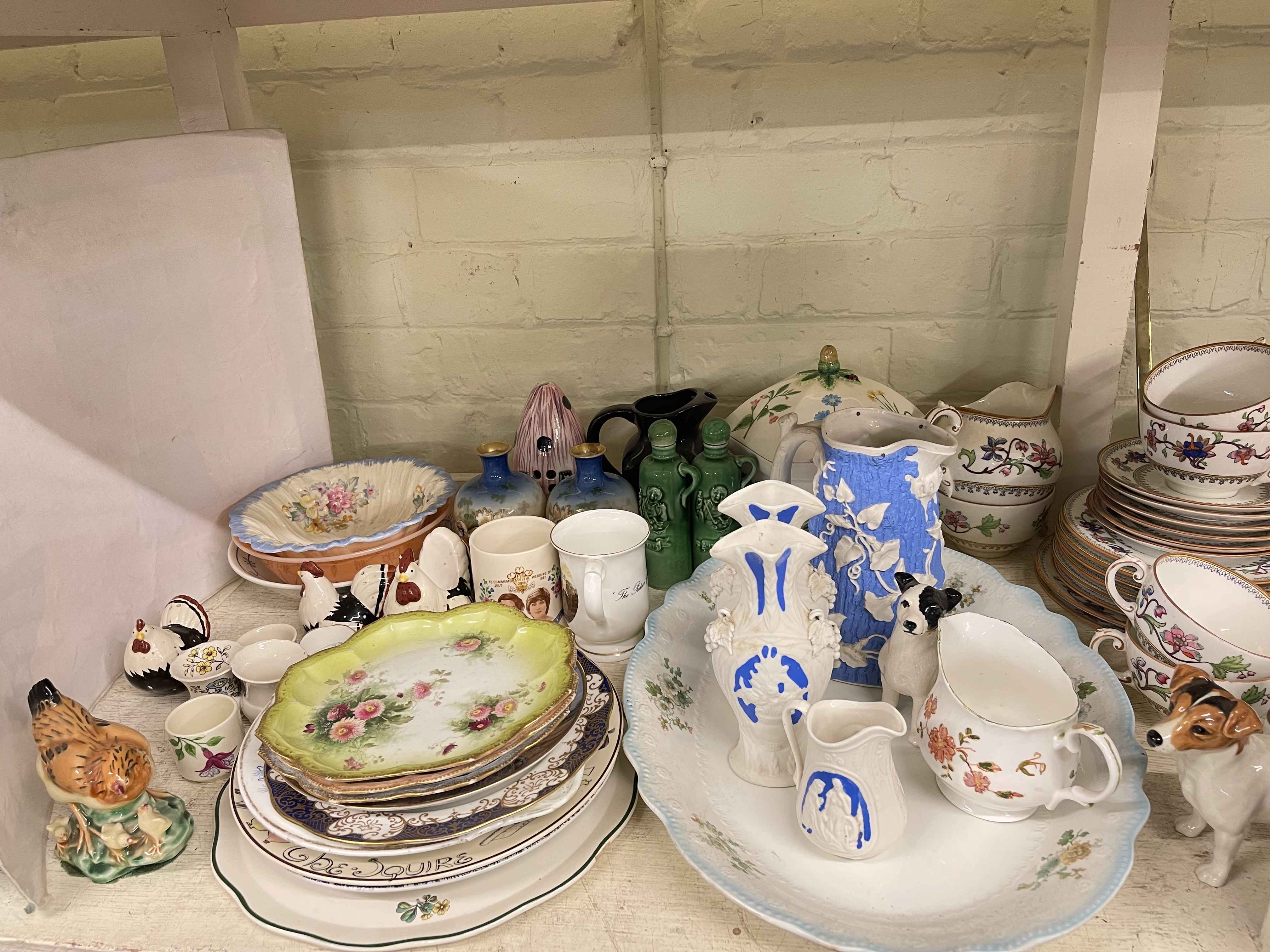 Collection of assorted china including pair Turn Vienna vases, Coalport and other teaware, plates, - Image 2 of 2