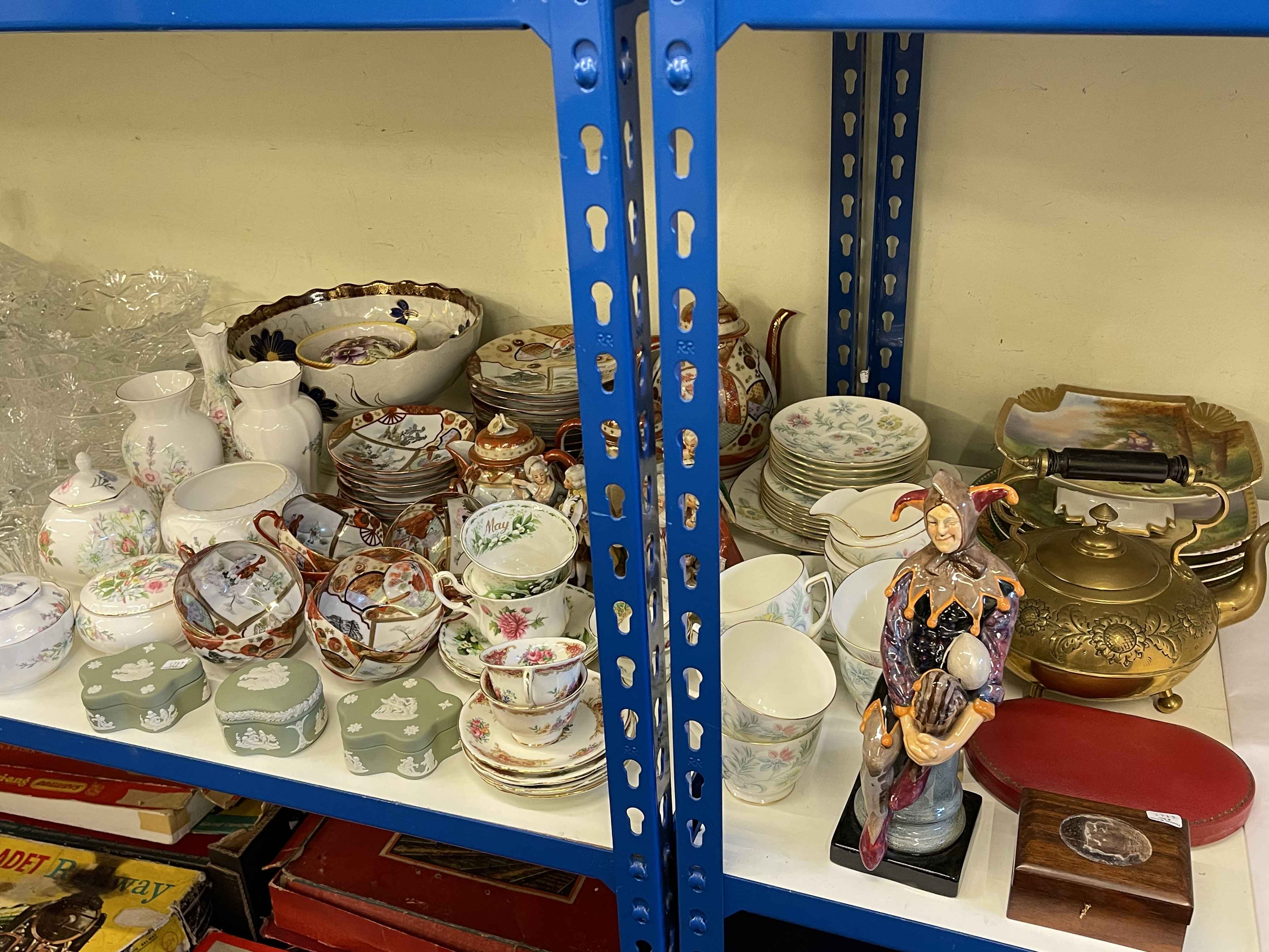 Collection of decorative porcelain, Royal Doulton The Jester, glass, part teawares, etc. - Image 2 of 2