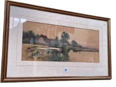 Robert Winchester Fraser (1848-1906), River Landscape, watercolour, signed lower right, 22.