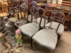 Collection of ten various Victorian chairs including set of four, carver, etc.