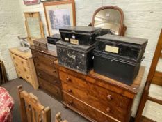 Stripped oak dressing table,