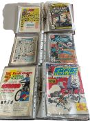 Three folders of late 70's, early 80's comics including The Empire Strikes Back, Superman, Batman,