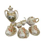 Aynsley fifteen piece tea service and Spode limited edition vase and cover.