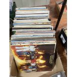 Box of LP records including Rock and Pop.