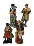 Four Royal Doulton figures, The Laird HN2361, A Highwayman Beggars Opera HN527, The Piper HN2907,