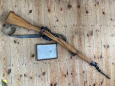 Deactived Military B/A 303 rifle, with certificate dated 19/9/1995.