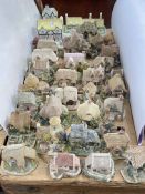 Collection of Coalport and Lilliput Lane cottages.