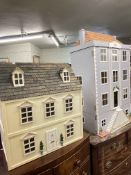 Two dolls houses and furnishings.