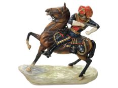 Michael Sutty equestrian group of 12th Lancers, 28cm.